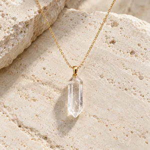 Clear quartz necklace